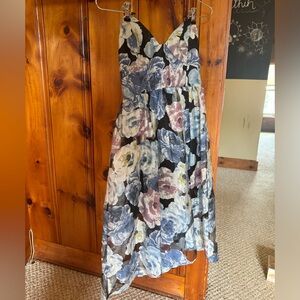 Floral Strapless Midi Dress